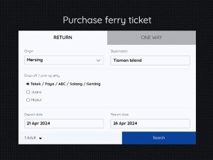 Buy Bluewater Ferry Ticket Mersing To Tioman Step 1