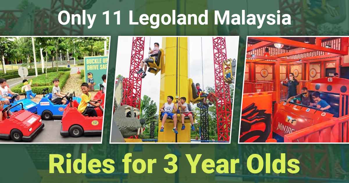 Check out our list of the best rides in Legoland Malaysia enjoyable for 3 year old kids.